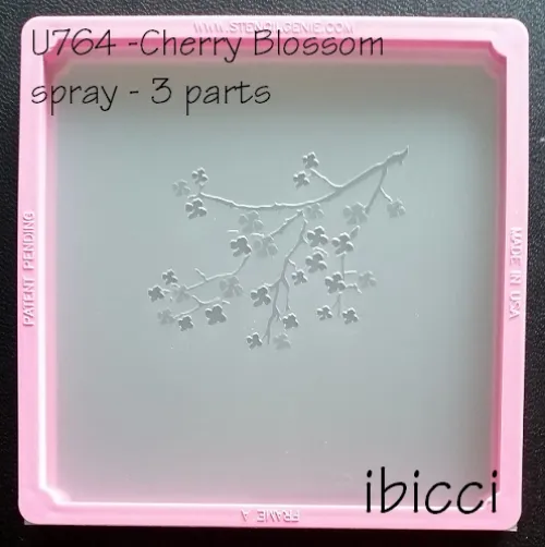Cherry Blossom Spray stencil - Cookie 3 parts
